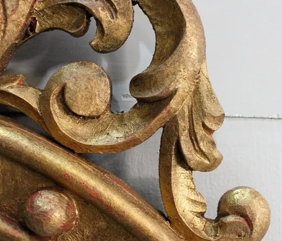 Miroir Sorcière en Bois Doré à l’Ancienne – Fin XIXe