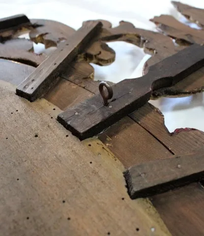 Miroir Sorcière en Bois Doré à l’Ancienne – Fin XIXe