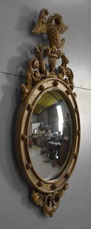 GILTWOOD CONVEX MIRROR