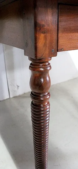 Table Rectangulaire à Abattants, en Acajou de Cuba, époque Louis-Philippe – Milieu XIXe