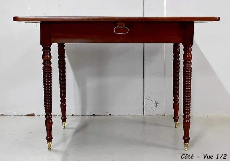 Table Rectangulaire à Abattants, en Acajou de Cuba, époque Louis-Philippe – Milieu XIXe