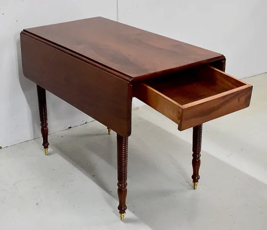 Table Rectangulaire à Abattants, en Acajou de Cuba, époque Louis-Philippe – Milieu XIXe