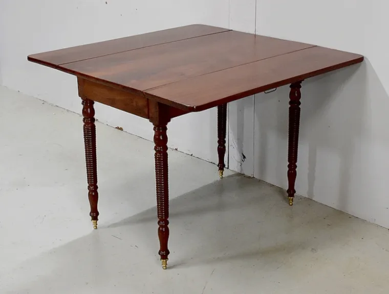 Table Rectangulaire à Abattants, en Acajou de Cuba, époque Louis-Philippe – Milieu XIXe
