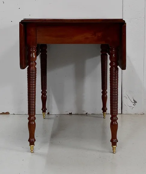 Table Rectangulaire à Abattants, en Acajou de Cuba, époque Louis-Philippe – Milieu XIXe