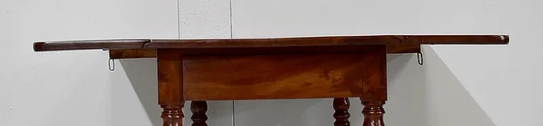 Table Rectangulaire à Abattants, en Acajou de Cuba, époque Louis-Philippe – Milieu XIXe
