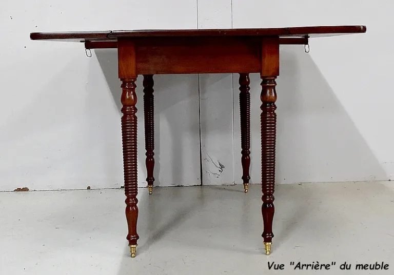 Table Rectangulaire à Abattants, en Acajou de Cuba, époque Louis-Philippe – Milieu XIXe