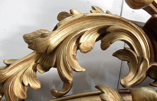 Important Miroir Doré Ovale, époque Napoléon III – XIXe