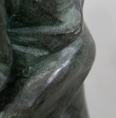 Bronze à Patine Verte, « Le Joueur de Boules » – Début XXe