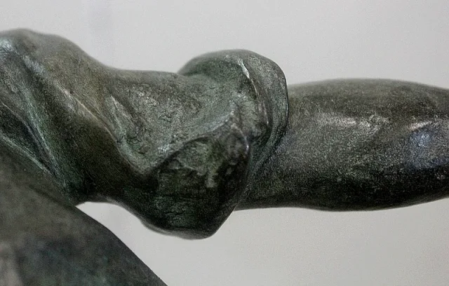 Bronze à Patine Verte, « Le Joueur de Boules » – Début XXe