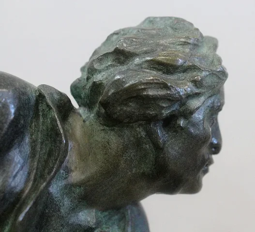 Bronze à Patine Verte, « Le Joueur de Boules » – Début XXe