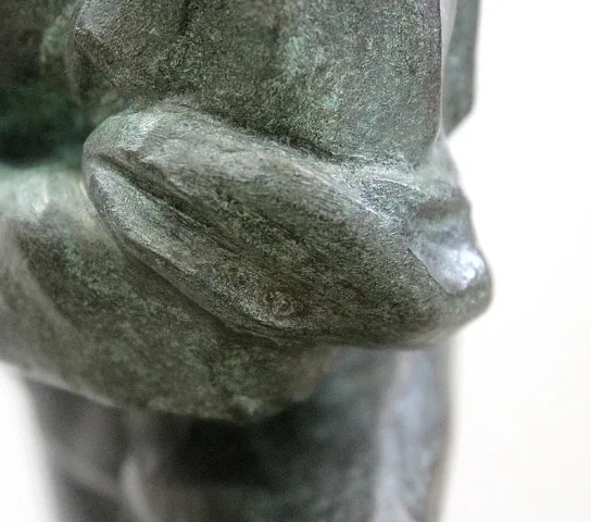 Bronze à Patine Verte, « Le Joueur de Boules » – Début XXe