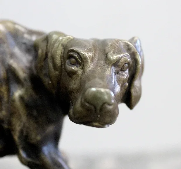Bronze d’un Chien Braque, de P.J Mêne – Milieu XIXe