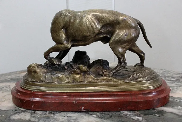 Bronze d’un Chien Braque, de P.J Mêne – Milieu XIXe