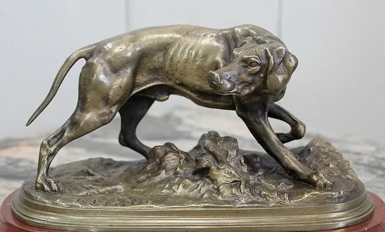 Bronze d’un Chien Braque, de P.J Mêne – Milieu XIXe