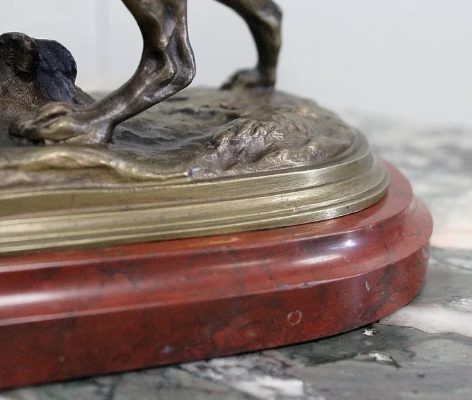 Bronze d’un Chien Braque, de P.J Mêne – Milieu XIXe