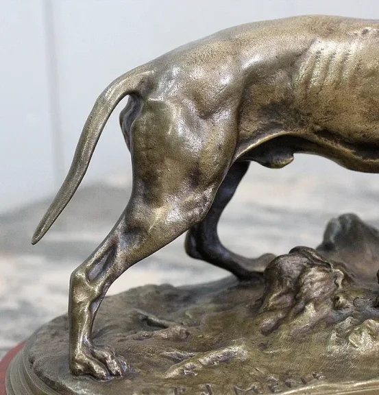 Bronze d’un Chien Braque, de P.J Mêne – Milieu XIXe