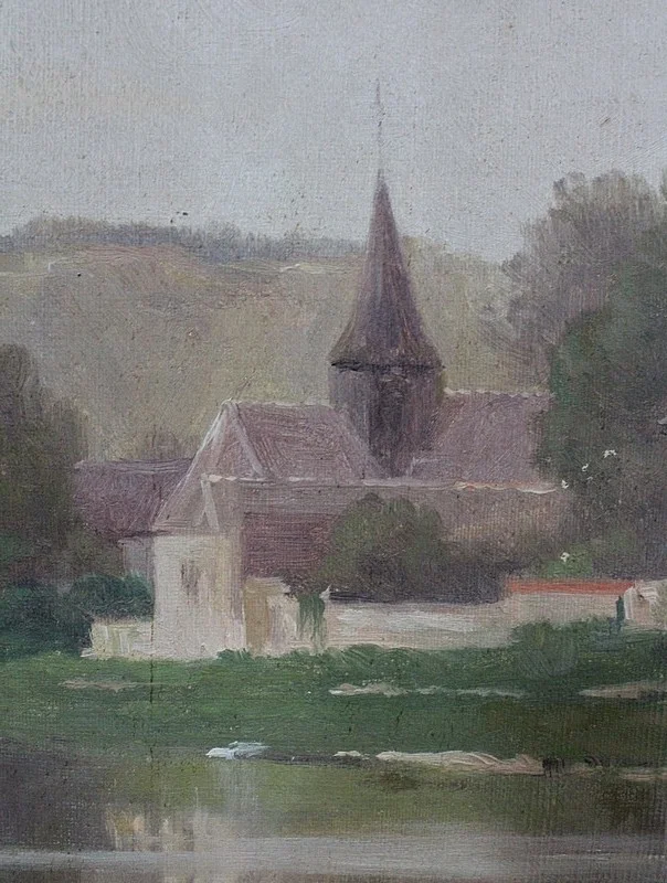 OIL ON CANVAS by A. DELAHOGUE
