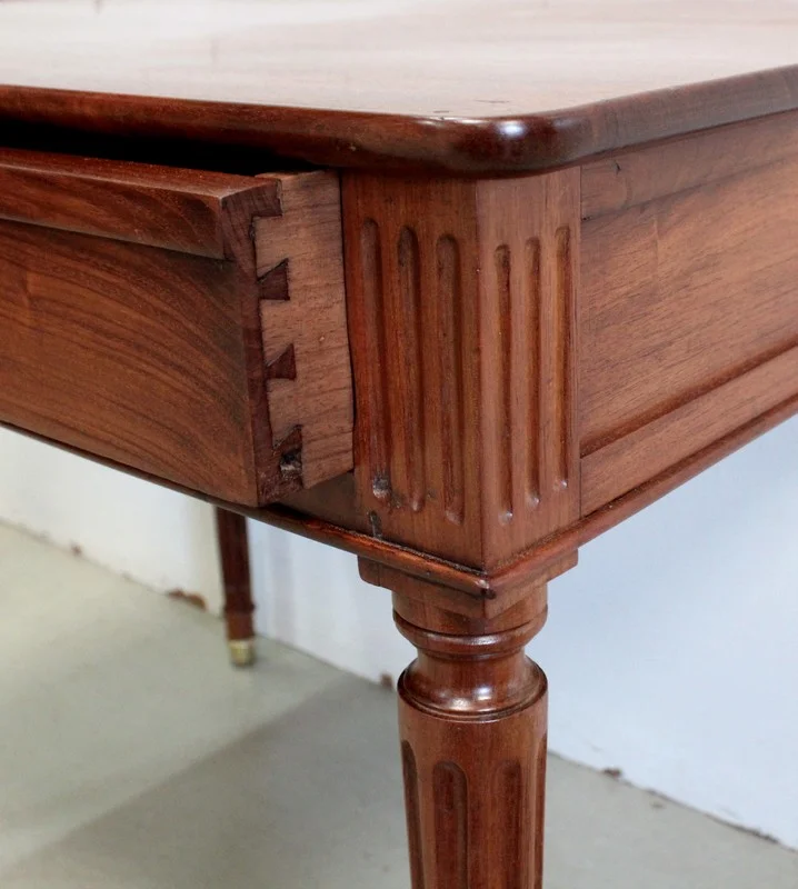 Table Bureau en Acajou de Cuba Massif, époque Louis XVI – XVIIIe
