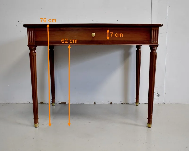 Table Bureau en Acajou de Cuba Massif, époque Louis XVI – XVIIIe