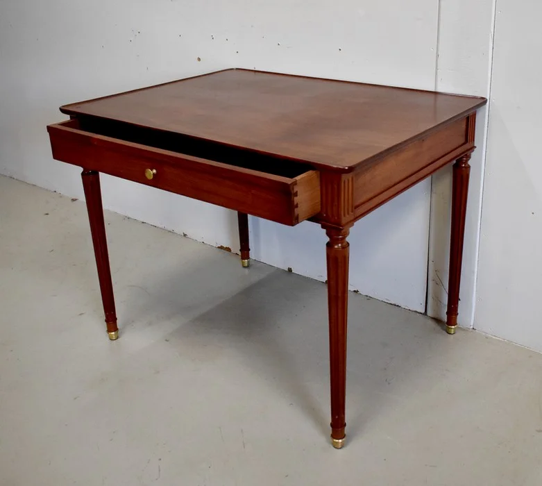 Table Bureau en Acajou de Cuba Massif, époque Louis XVI – XVIIIe