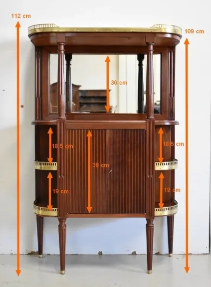 Petit Meuble d’Entre-Deux en Acajou Massif, style Louis XVI – 1ère partie XIXe