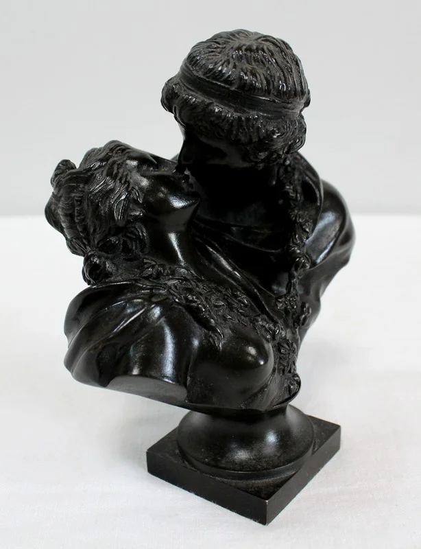 Bronze « le Baiser Donné » d’après J-A. Houdon – 2ème moitié du XIXe