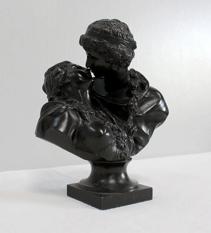 Bronze « le Baiser Donné » d’après J-A. Houdon – 2ème moitié du XIXe