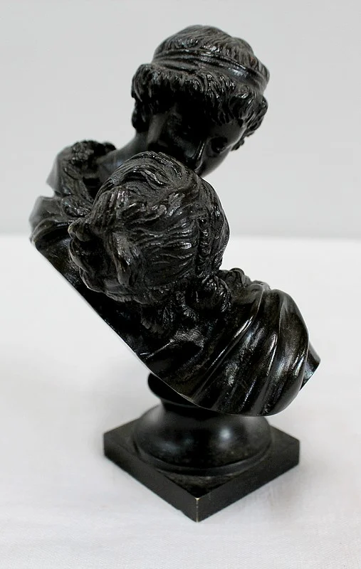 Bronze « le Baiser Donné » d’après J-A. Houdon – 2ème moitié du XIXe