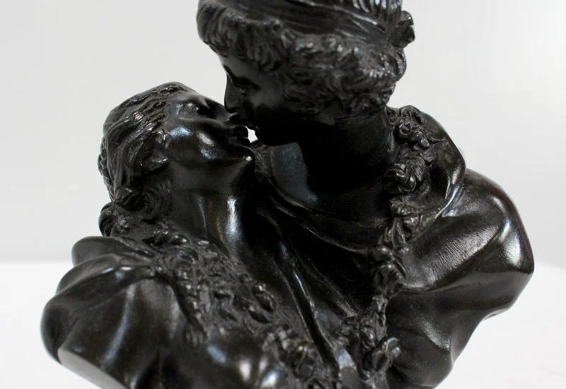 Bronze « le Baiser Donné » d’après J-A. Houdon – 2ème moitié du XIXe