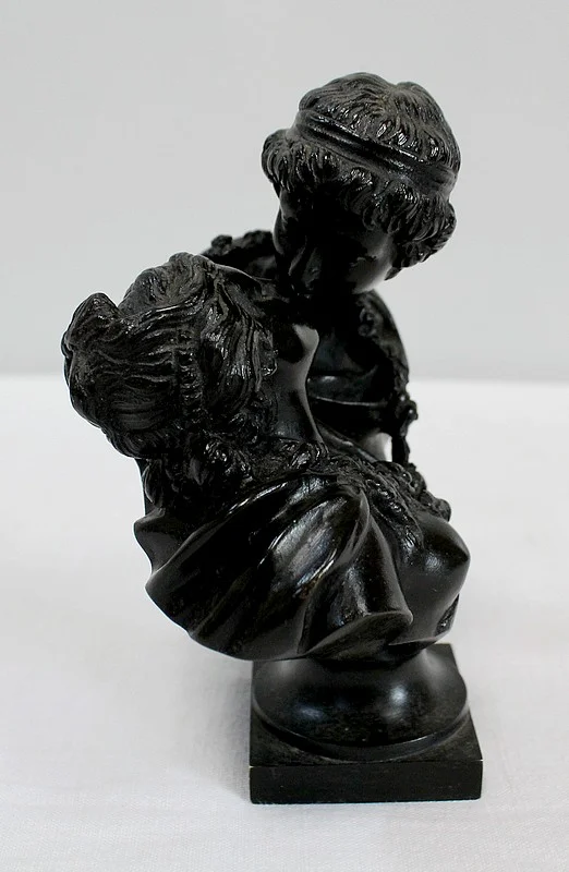 Bronze « le Baiser Donné » d’après J-A. Houdon – 2ème moitié du XIXe