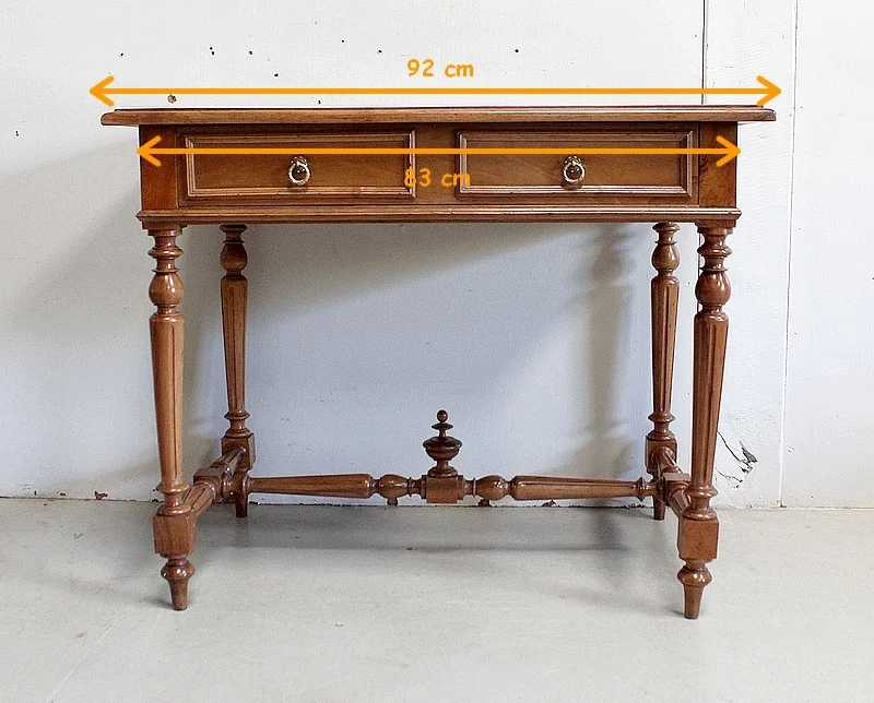 Petite Table Bureau en Noyer massif – 1920