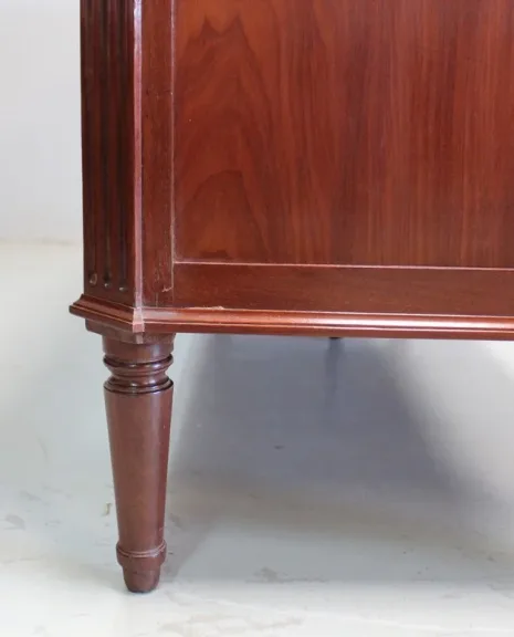Enfilade Louis XVI en Acajou de Cuba et Marbre Flammé – XVIIIe