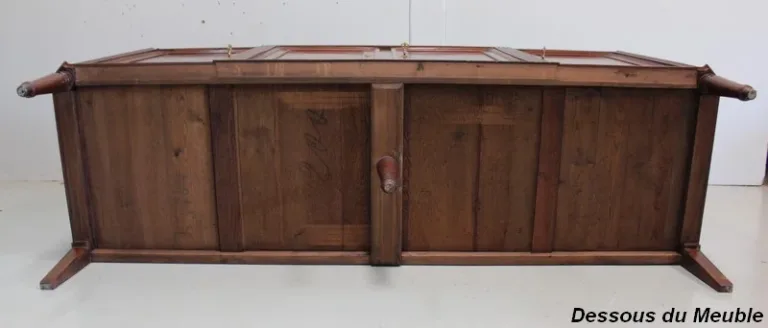 Enfilade Louis XVI en Acajou de Cuba et Marbre Flammé – XVIIIe