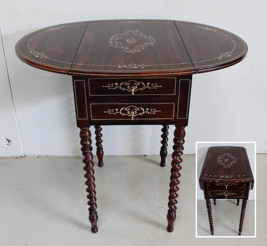 NAPOLEON III PERIODE DROP LEAF TAFEL