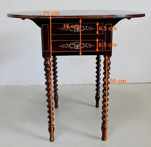NAPOLEON III PERIODE DROP LEAF TAFEL