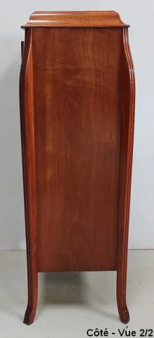 Petit Cabinet en Acajou et Bois Précieux, Époque Art Nouveau – Début XXe