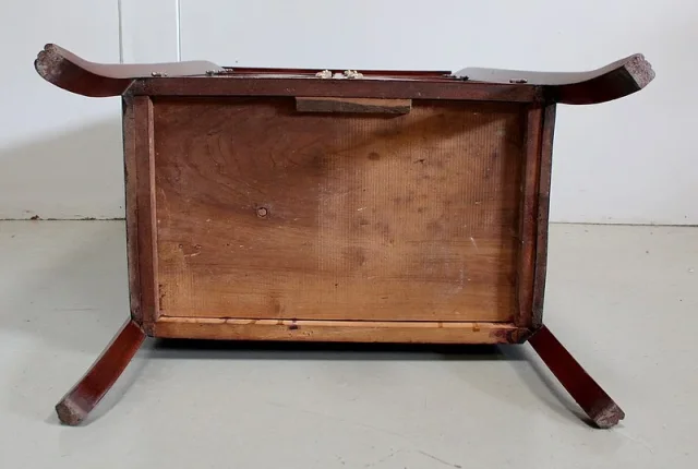 Petit Cabinet en Acajou et Bois Précieux, Époque Art Nouveau – Début XXe