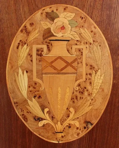 Petit Cabinet en Acajou et Bois Précieux, Époque Art Nouveau – Début XXe