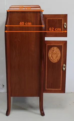 Petit Cabinet en Acajou et Bois Précieux, Époque Art Nouveau – Début XXe