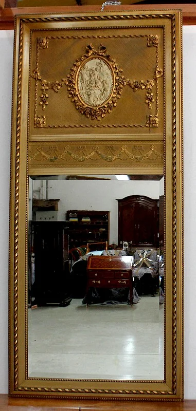 Miroir Trumeau, goût Louis XVI – 1900