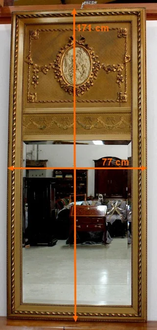 LOUIS XVI STYLE TRUMEAU MIRROR