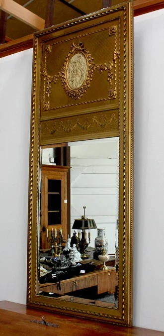 LOUIS XVI STYLE TRUMEAU MIRROR