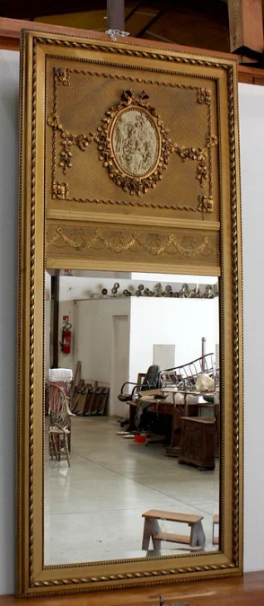 LOUIS XVI STYLE TRUMEAU MIRROR