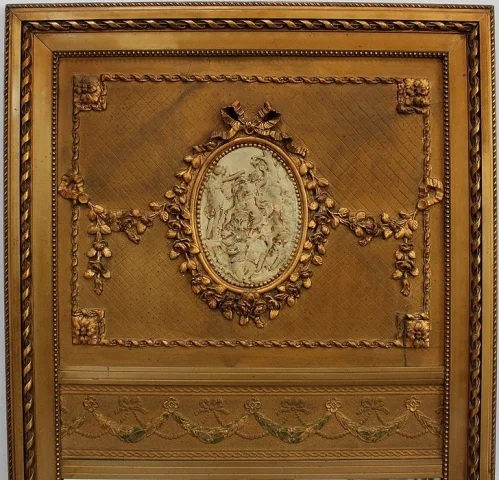 LOUIS XVI STYLE TRUMEAU MIRROR