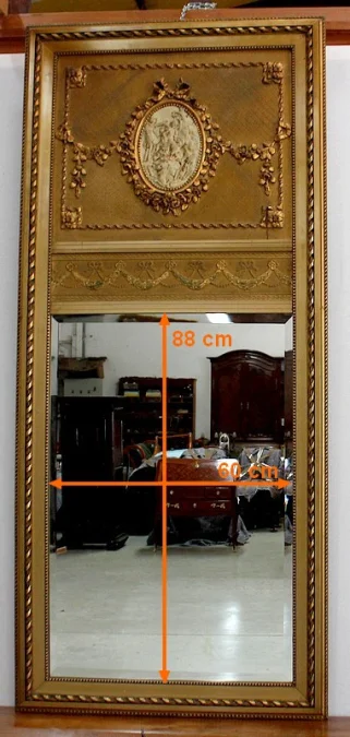 LOUIS XVI STYLE TRUMEAU MIRROR