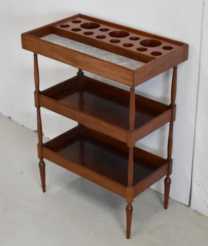 Petite Table Poudreuse en Acajou, fabrication « Escalier de Cristal », style Louis XVI – Fin XIXe