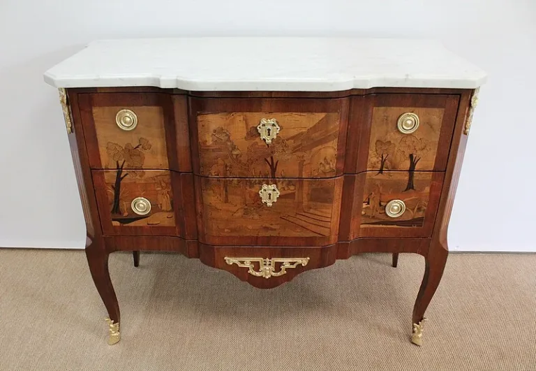 Commode Sauteuse, Style Transition Louis XV/Louis XVI – Fin XIXe