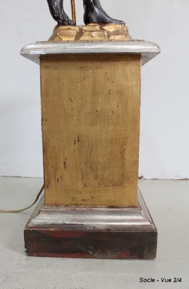 Nubien Porte-Torchère en Bois Sculpté, goût Vénitien – 1ère partie XXe