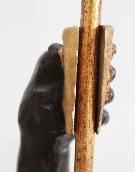 Nubien Porte-Torchère en Bois Sculpté, goût Vénitien – 1ère partie XXe