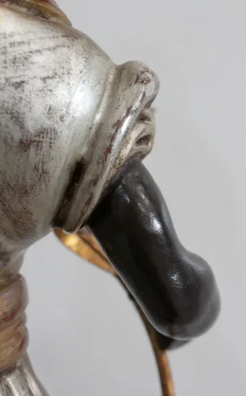 Nubien Porte-Torchère en Bois Sculpté, goût Vénitien – 1ère partie XXe